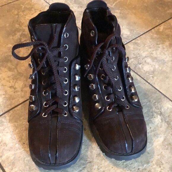 Colin Stuart brown suede ankle boots sz 7 - Picture 2 of 6